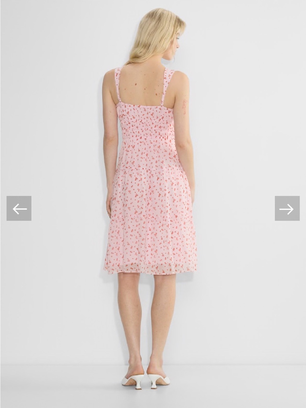 Sunday Best Aritzia Pink Floral Tiered Sundress - Picture 5 of 6